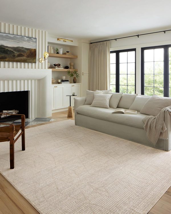 manufacturer direct loloi ii kamala collection kam-03 natural/mist 5'-3" x 7'-9" area rug trade price