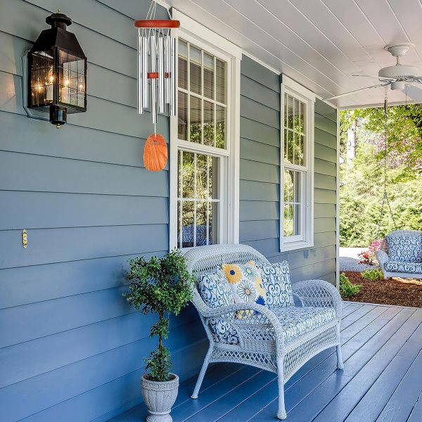 producer to buyer woodstock wind chimes amazing grace chime small (16'') silver wind chime inspirational and memorial gifts wind chimes for outside patio home or garden decor (agss) discounted pricing