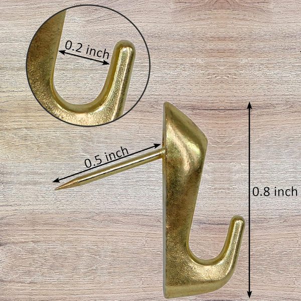 competitive pricing 30 pcs push pin picture hooks, thumbtacks for wall hanger, picture hanging nails for wall, decorative thumb tacks for hanging, bulletin board hooks (silver & gold & black) one-stop wholesale