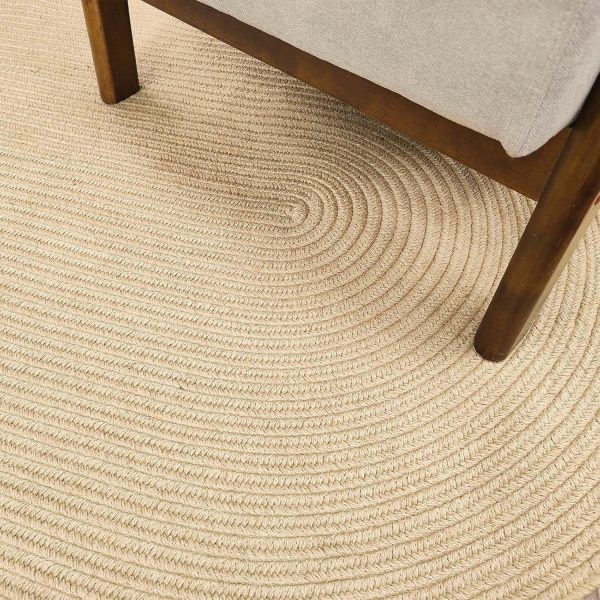 manufacturer direct 1.7x2.6 foot oval no shed jute rug natural fiber reversible collection chunky jute area rugs handmade bamboo entryway rug for high traffic areas in living room, bedroom kitchen outdoor trade price