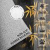 manufacturer direct bamboo rugs for living room - bamboo rug, 2x3 rug, gold bamboo leaf botanical area rug, rustic asian black door mat, washable & non slip & soft small carpet, bamboo home decor gifts trade price