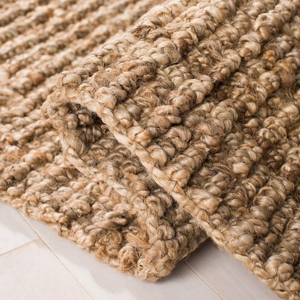 manufacturer direct safavieh natural fiber collection area rug - 6' x 9', natural, handmade chunky textured jute 0.75-inch thick, ideal for high traffic areas in living room, bedroom (nf447a) trade price