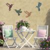 factory direct teling 4 pcs metal hummingbird wall art metal dragonfly wall decor for modern farmhouse rustic home living room bedroom kitchen patio indoor outdoor decor(hummingbird) volume discount