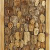 bulk purchase deco 79 teak wood abstract handmade home wall decor carved faces wall sculpture, wall art 14" x 1" x 31", brown trade price