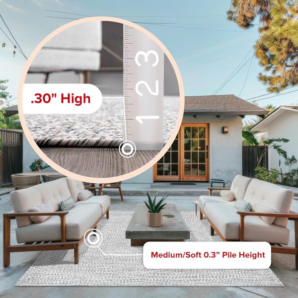 global sourcing nuloom wynn braided indoor/outdoor accent rug, 2x3, light grey/salt and pepper oem/odm services