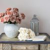 oem/odm services white ceramic vase flower vase, big textured round vase for centerpieces, kitchen, living room, bedroom decor gifts (8" x 8.5" x 8.5") affordable bulk deals