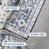 global sourcing dripex vintage collection washable area rug - 2x3 door mat small entryway rug distressed non-slip low-pile floor carpet for indoor front entrance kitchen bathroom living room bedroom oem/odm services