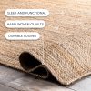 manufacturer direct nuloom 3x5 rigo jute hand woven area rug, natural, solid farmhouse design, natural fiber, for bedroom, living room, dining room, hallway, office, kitchen, entryway trade price