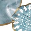 factory direct deco 79 metal plate home wall decor 3d overlapping discs wall sculpture, wall art 50" x 3" x 25", multi colored volume discount