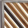 bulk purchase deco 79 wood geometric home wall decor slatted wood design wall sculpture, set of 3 wall art 12"w, 35"h, brown trade price