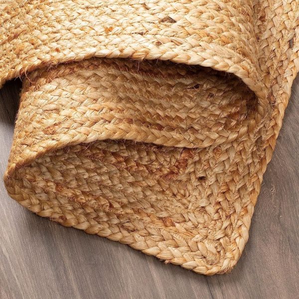 manufacturer direct kema jute braided area rug, 4x6 feet (48x72 inches) - rustic vintage braided reversible rectangular rug, shag rugs for bedroom, jute kitchen rug, living room rugs, floor rug trade price