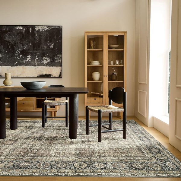 manufacturer direct vintage area rug 4x6 brown bedroom rug indoor kitchen washable living room carpet tribal distressed rug retro accent throw rug for office dining room bathroom faux wool trade price