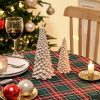 dropship from factory resin christmas tree figurines, 2pcs distressed white with gold table top christmas trees, small christmas tree figurine set, decorative xmas trees for rustic christmas decor mass production supply