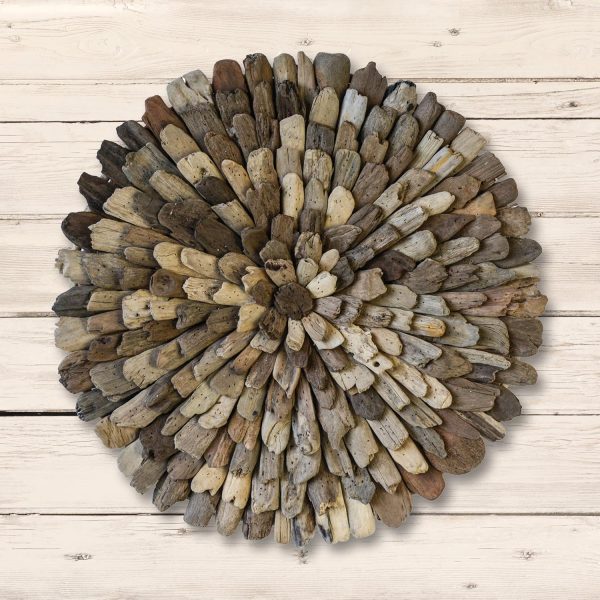 bulk purchase creative co-op round driftwood wall décor trade price