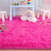 global sourcing foxmas soft fluffy area rugs for bedroom kids room plush shaggy nursery rug furry throw carpets for boys girls, college dorm fuzzy rugs living room home decorate rug, 2ft x 3ft, hot pink oem/odm services