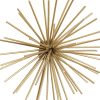 factory direct deco 79 metal starburst home wall decor 3d long spike wall sculpture, set of 3 wall art 6", 9", 12"w, gold volume discount