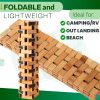 manufacturer direct zpirates natural bamboo wood bath mat - large, [34x18 inches lxw] foldable bathmat, accessories and decor for bathroom, sauna, spa, tub, or door area - multi-purpose home essentials trade price