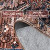global sourcing iseau indoor entryway 2x3 vintage rug - small machine washable area rug with non-slip backing, low pile throw rugs for door, entrance, kids room, bedside, bedroom, kitchen oem/odm services