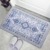 global sourcing area rug non-slip 2'x3' blue printed mini throw rugs washable low-pile entryway rug doormat for indoor front entrance kitchen bathroom bedroom living room nursery oem/odm services