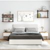 bulk purchase wall mounted floating shelves - rustic wall decor wood shelves for bedroom, living room, bathroom and kitchen storage, easy installation hanging shelves (5, brown) trade price