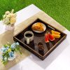 wholesale direct yangbaga serving tray with handles,13"*13"wood decorative tray for living room,modern coffee table tray,square large serving platters for home decor,ottoman,bed,kitchen,bathroom, breakfast,bar bulk purchase at factory prices