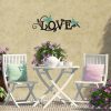 factory direct metal butterfly love sign wall decor metal love signs black word signs rustic love letter signs home metal cutout for home office living room hanging wall decorations, 14 x 5 inch volume discount
