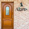 factory direct metal butterfly love sign wall decor metal love signs black word signs rustic love letter signs home metal cutout for home office living room hanging wall decorations, 14 x 5 inch volume discount