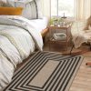manufacturer direct lahome modern geometric easy jute rug, black 3x5 kitchen rug washable area rug for bedroom thin non slip indoor door mat, farmhouse laundry room rug contemporary carpet for office outdoor patio trade price