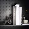 supplier direct ambipolar romantic reading couple bookshelf decor, cast iron bookend, aesthetic room decor, office desk decor, home decorative bookend for heavy books, satin black wholesale prices