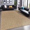 manufacturer direct easy jute rugs 9x12 natural color living room indoor outdoor area rug for farmhouse patio and kitchen rug high traffic washable easy to clean solid boho woven design outside carpet (9 x 12) trade price