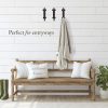 competitive pricing rustic cast iron coat hooks (3 pack) rustic dark brown, wall mounted, farmhouse decorative, heavy duty wall hooks for hanging coats, hats, towels (mounting hardware included) one-stop wholesale