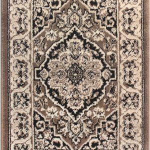 global sourcing superior indoor area rug, jute backed, traditional oriental medallion, perfect for hallway, entryway, living room, bedroom, office, kitchen, glendale collection, 2' x 3', brown oem/odm services