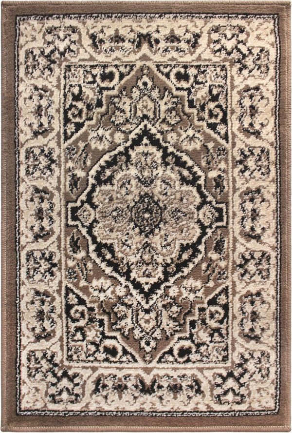 global sourcing superior indoor area rug, jute backed, traditional oriental medallion, perfect for hallway, entryway, living room, bedroom, office, kitchen, glendale collection, 2' x 3', brown oem/odm services