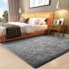 global sourcing ophanie 3x5 rug, bedside preppy dorm area rug, college essentials non slip grey small carpets for bedroom, anti slip fluffy gray living room rugs home decor aesthetic, nursery oem/odm services