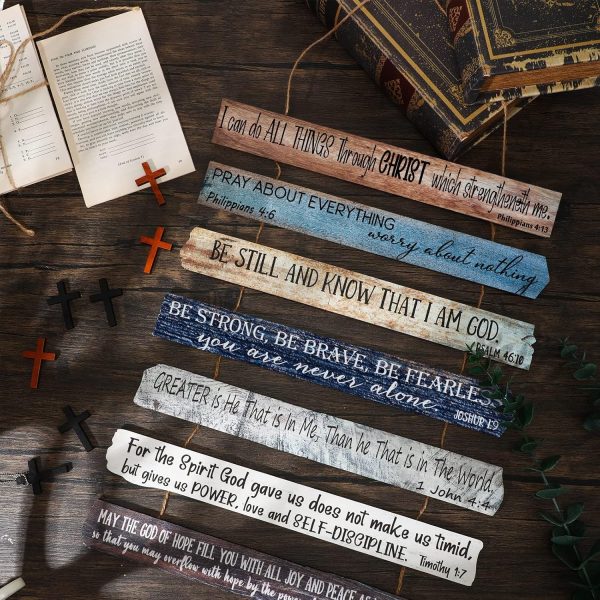 bulk purchase yookeer christian wall art office inspirational wooden bible verses wall decor bedroom scripture wall art meditation inspirational hanging wood sign for kitchen living room women room(brown) trade price