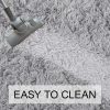 global sourcing junovo oval fluffy ultra soft area rugs for bedroom plush shaggy carpet for kids room bedside nursery mats, 2.6 x 5.3ft, grey oem/odm services