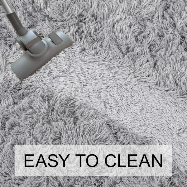 global sourcing junovo oval fluffy ultra soft area rugs for bedroom plush shaggy carpet for kids room bedside nursery mats, 2.6 x 5.3ft, grey oem/odm services