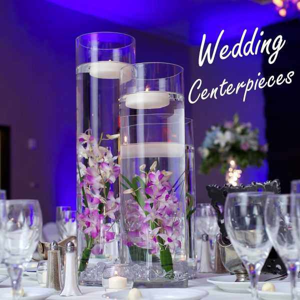 oem/odm services cys excel clear glass cylinder vase (h:12" d:4") | multiple size choices glass flower vase centerpieces | hurricane floating candle holder vase affordable bulk deals