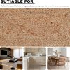 manufacturer direct jute braided natural rug 2’x3' -natural linen colour, hand woven & reversible for living room kitchen entryway rug, jute burlap braided rag rug 24x36 inch, farmhouse rag rug, rustic rug trade price
