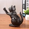 supplier direct book ends for shelves decorative, cast iron heavy duty bookends for heavy book, unique cute cat bookend for home/office decor, antique classic black 2pcs wholesale prices