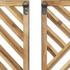bulk purchase deco 79 wood geometric home wall decor slatted wood design wall sculpture, set of 3 wall art 12"w, 35"h, brown trade price