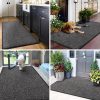 global sourcing mibao dirt trapper door mat for indoor&outdoor, 17" x 29.5", black&gray, washable barrier door mat, heavy duty non-slip entrance rug shoes scraper, super absorbent front door mat carpet oem/odm services