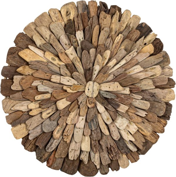 bulk purchase creative co-op round driftwood wall décor trade price