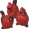 dropship from factory banberry designs cardinal figurine birds decoration - set of 3 styles - 4 inch high mass production supply