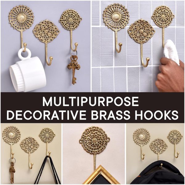competitive pricing indian shelf 3 boho wall hooks decorative wall hooks brass wall hooks shabby chic key hooks holder coat rack wall mount gold wall hooks vintage wall hooks coat hooks for hanging coats gold hooks one-stop wholesale