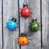 factory direct giftme 5 metal garden wall art decorative set of 4 cute ladybugs outdoor wall sculptures volume discount