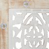 bulk purchase deco 79 mango wood floral handmade home wall decor intricately carved arabesque wall sculpture, wall art 12" x 1" x 36", cream trade price