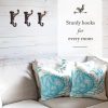 competitive pricing rustic cast iron coat hooks (3 pack) rustic dark brown, wall mounted, farmhouse decorative, heavy duty wall hooks for hanging coats, hats, towels (mounting hardware included) one-stop wholesale