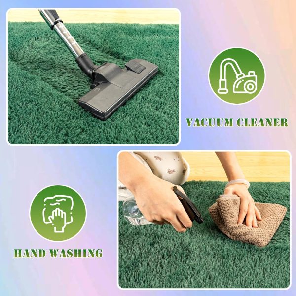 global sourcing small rugs for bedroom, 2x3 fluffy bedroom rug, soft fuzzy area rug for living room dorm, non slip shag rugs for girls boys bedroom, soft kids carpet, modern home decor aesthetic, dark green oem/odm services