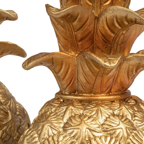 supplier direct creative co-op pineapple shaped gold resin bookends (set of 2 pieces) wholesale prices